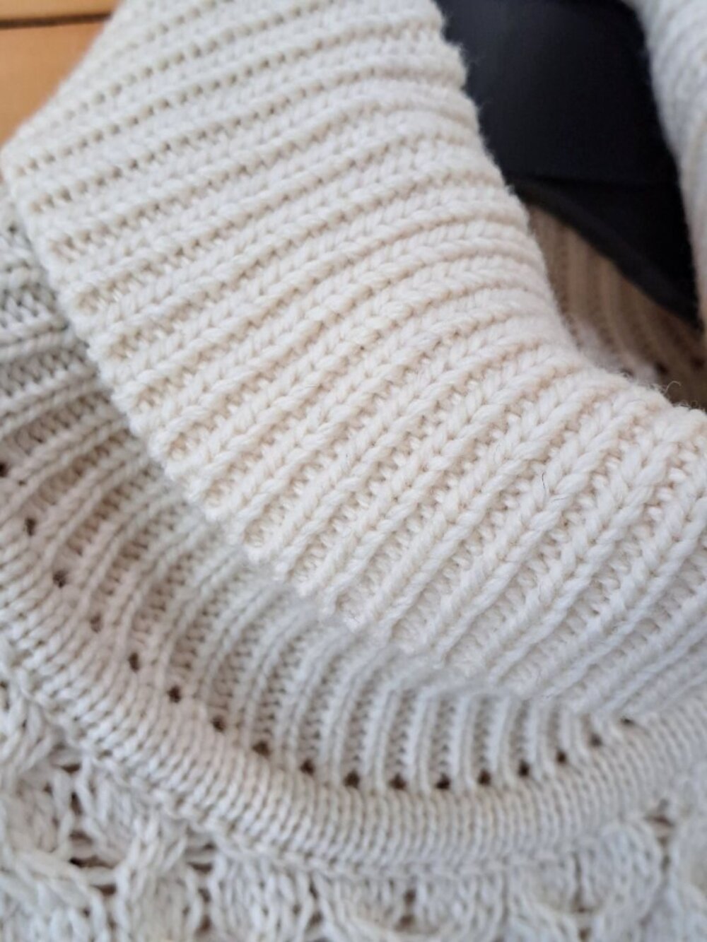 Aran Sweater Market XL Ireland Cream Cable Knit Turtleneck Sweater Merino Wool - Picture 5 of 11